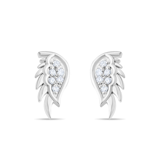 Angel Series IGI Certified Natural Diamond Stud Earrings – 0.10 CT Total | 14K & 18K Solid Gold