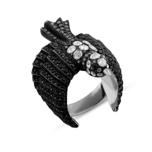 1.02 Carat Natural Diamond Bird Design Ring – Fine Jewelry Design - Gold Stone Diamond