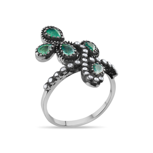 2.30 Carat Natural Diamond and Emerald Ring – Fine Jewelry Design Lux - Gold Stone Diamond