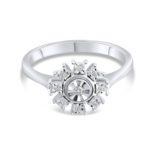 0.06 Carat Natural Diamond Ring – Fine Jewelry Design - Gold Stone Diamond