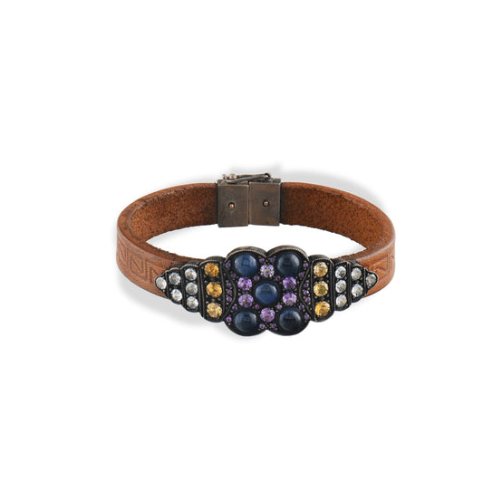 17.42 Carat Natural Sapphire Bracelet – Custom Fine Jewelry Piece - Gold Stone Diamond