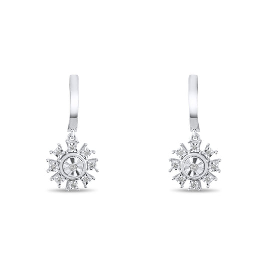 0.10 Carat Natural Diamond Earrings – Elegant Fine Jewelry Design - Gold Stone Diamond