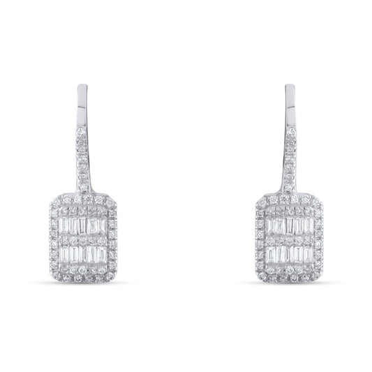 0.29 Carat Baguette Diamond Earrings – Elegant Fine Jewelry Design - Gold Stone Diamond