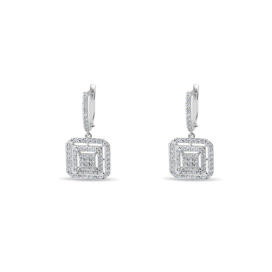 1.02 Carat Natural Diamond Earrings – Elegant Fine Jewelry Design - Gold Stone Diamond