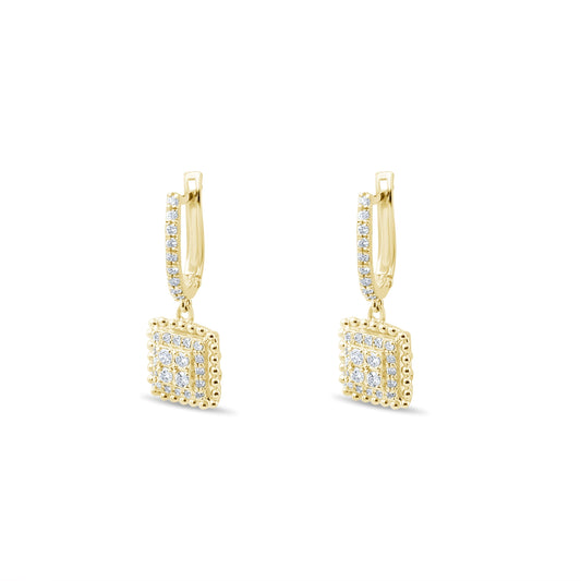 0.52 Carat Natural Diamond Earrings – Elegant Fine Jewelry Design - Gold Stone Diamond
