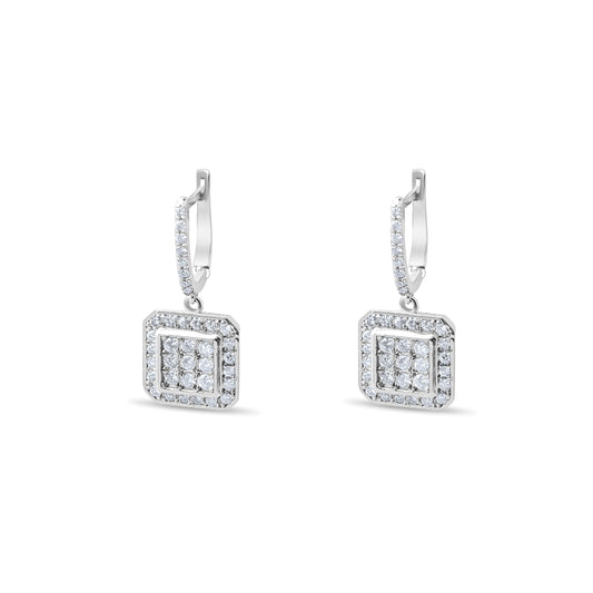 1.12 Carat Natural Diamond Earrings – Elegant Fine Jewelry Design - Gold Stone Diamond