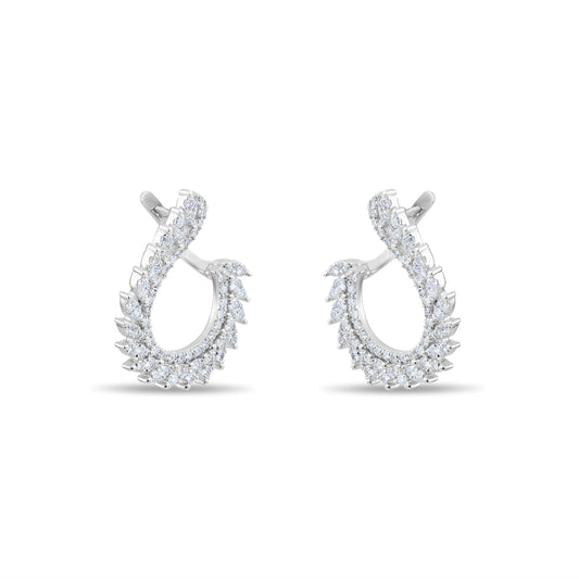 1.28 Carat Natural Diamond Earrings – Elegant Fine Jewelry Design - Gold Stone Diamond