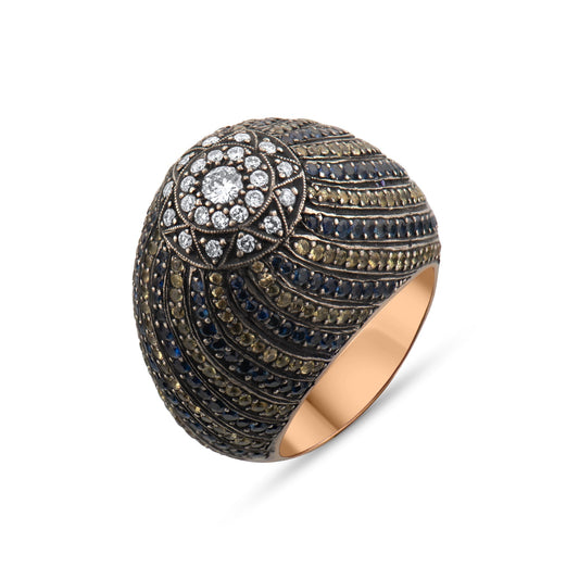 3.87 Carat Natural Diamond and Citrine Ring – Fine Jewelry Design - Gold Stone Diamond