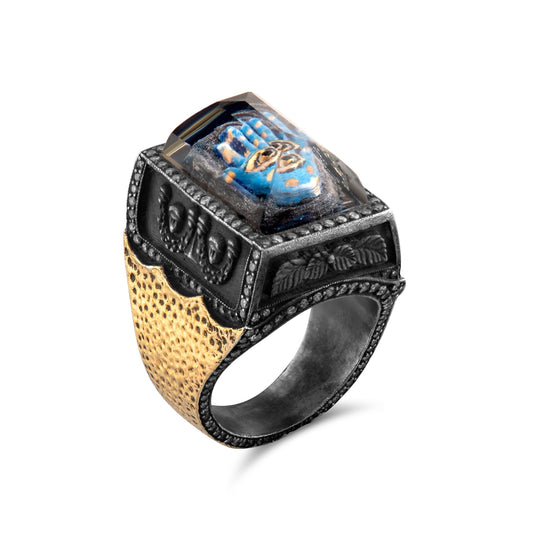 1.80 Carat Natural Diamond Hamsa Design Ring – Fine Jewelry Design - Gold Stone Diamond