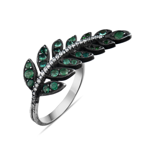 2.6 Carat Natural Diamond and Emerald Ring – Fine Jewelry Design - Gold Stone Diamond