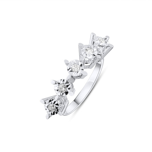 0.18 Carat Natural Diamond Ring – Fine Jewelry Design - Gold Stone Diamond