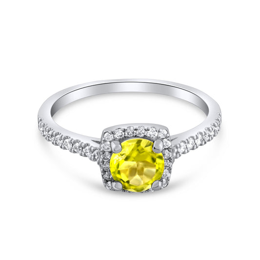 1.06 Carat Natural Diamond and Yellow Sapphire Ring – Fine Jewelry Design - Gold Stone Diamond
