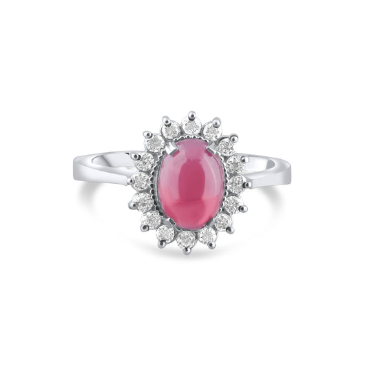 2.78 Carat Natural Diamond and Ruby Ring – Fine Jewelry Design - Gold Stone Diamond