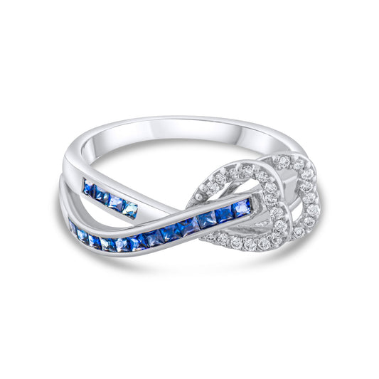 0.61 Carat Natural Diamond and Sapphire Ring – Fine Jewelry Design - Gold Stone Diamond