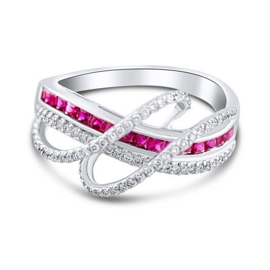 0.95 Carat Natural Diamond and Ruby Ring – Fine Jewelry Design - Gold Stone Diamond