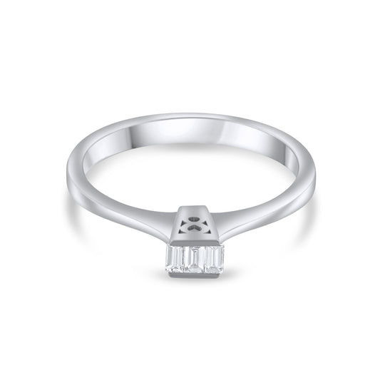 0.20 Carat Natural Baguette Diamond Ring - Gold Stone Diamond