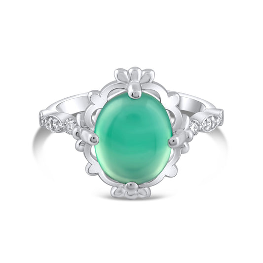 3.63 Carat Natural Diamond and Emerald Ring – Fine Jewelry Design - Gold Stone Diamond