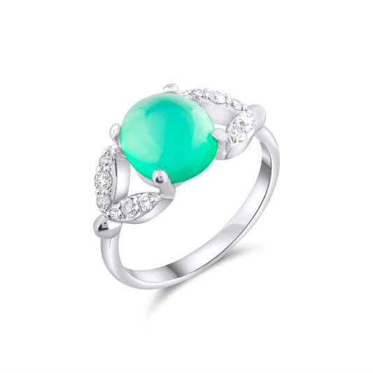 2.86 Carat Natural Diamond and Emerald Ring – Fine Jewelry Design - Gold Stone Diamond