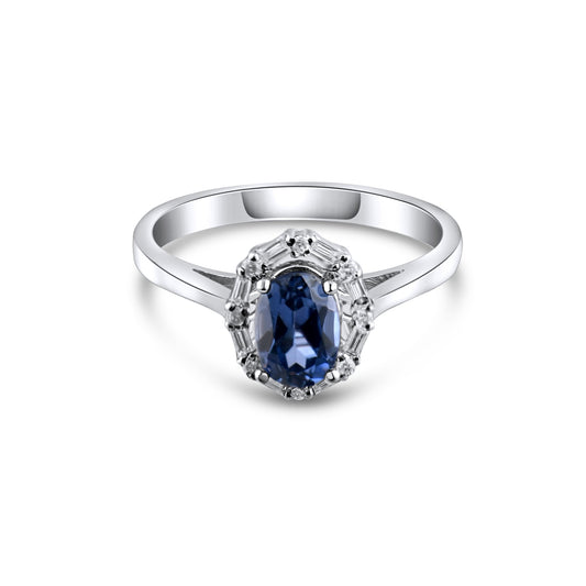 1.15 Carat Natural Diamond and Sapphire Ring – Fine Jewelry Design - Gold Stone Diamond