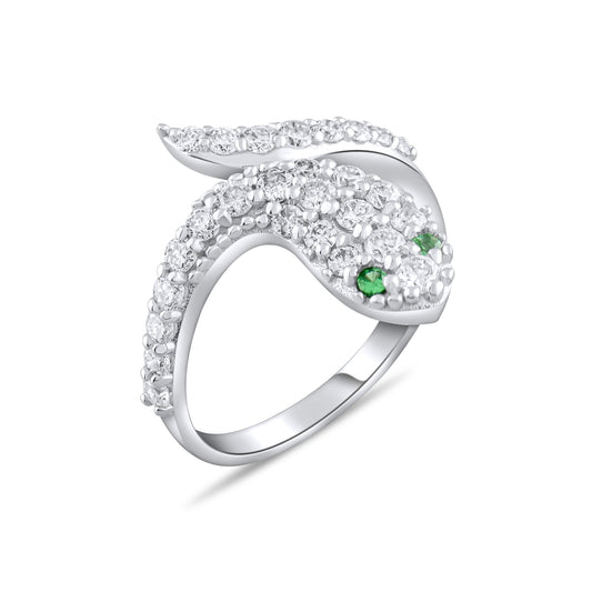 0.69 Carat Natural Diamond Snake Design Ring – Fine Jewelry Design - Gold Stone Diamond