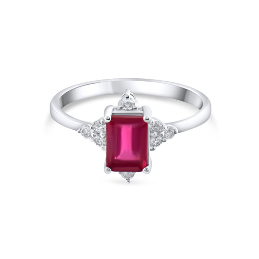 1.15 Carat Natural Diamond and Ruby Ring – Fine Jewelry Design - Gold Stone Diamond