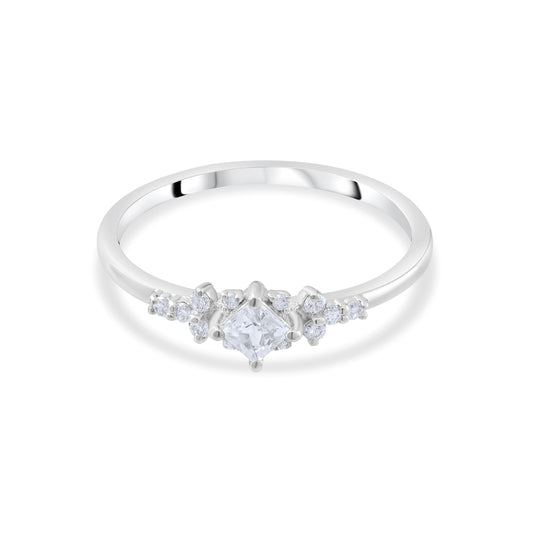 0.27 Carat Natural Diamond and Sapphire Ring – Fine Jewelry Design - Gold Stone Diamond