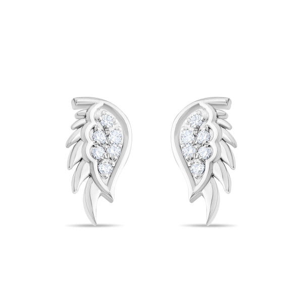Angel Series IGI Certified Natural Diamond Stud Earrings in 14K and 18K Gold