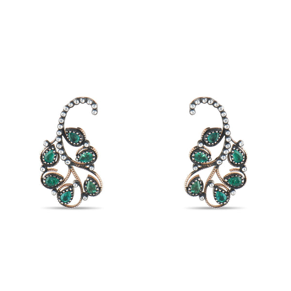 Emerald and Diamond Earrings
