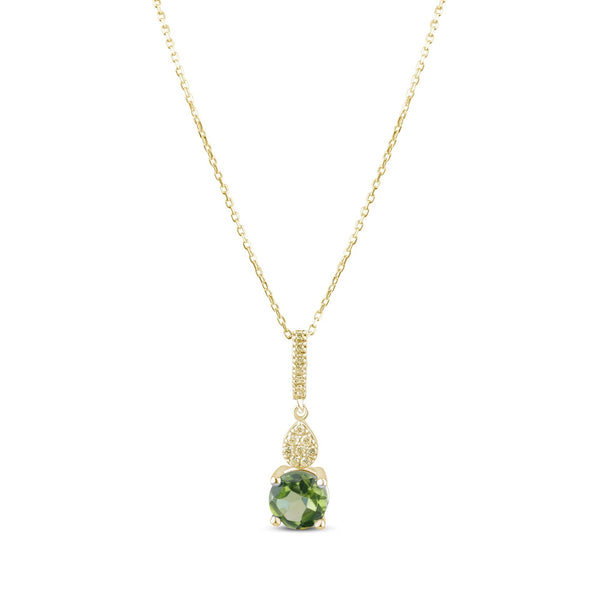 Peridot and Diamond Necklaces