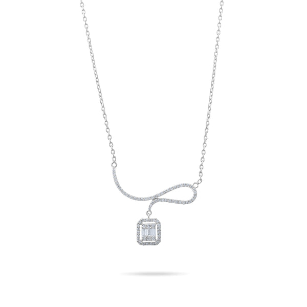 Baguette Cut Diamond Necklaces