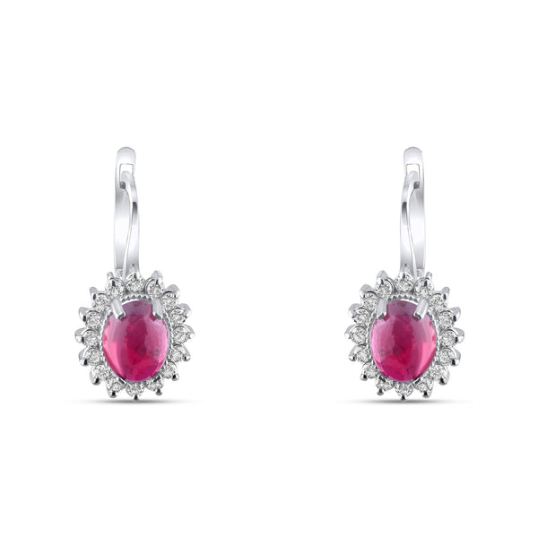Ruby and Diamond Earrings