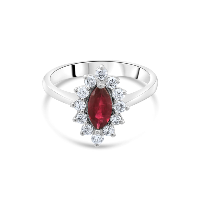 Rhodolite and Diamond Rings Collection