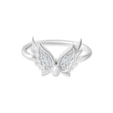 Angel Series IGI Certified Natural Diamond Ring – 0.10 CT Total | 14K &amp; 18K Solid Gold