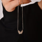 Angel Series IGI Certified Natural Diamond Necklace – 0.10 CT Total | 14K & 18K Solid Gold