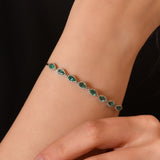 IGI Certified Natural Emerald Bracelet – 1.70 CT Total | 14K & 18K Solid Gold