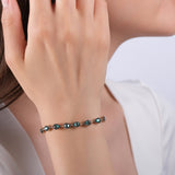 1.6 Carat Natural Emerald Bracelet – Elegant Fine Jewelry Design - Gold Stone Diamond