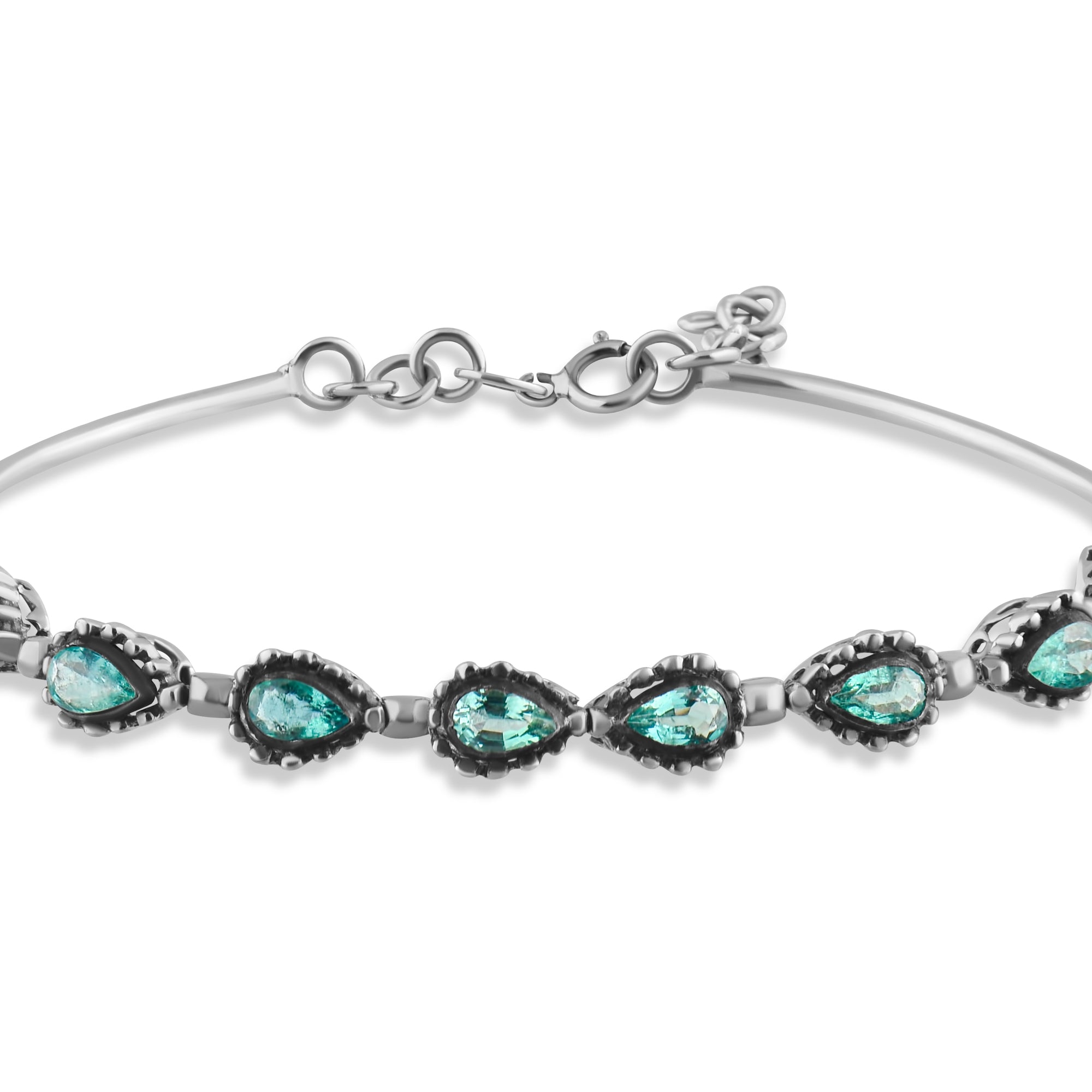 1.6 Carat Natural Emerald Bracelet – Elegant Fine Jewelry Design - Gold Stone Diamond