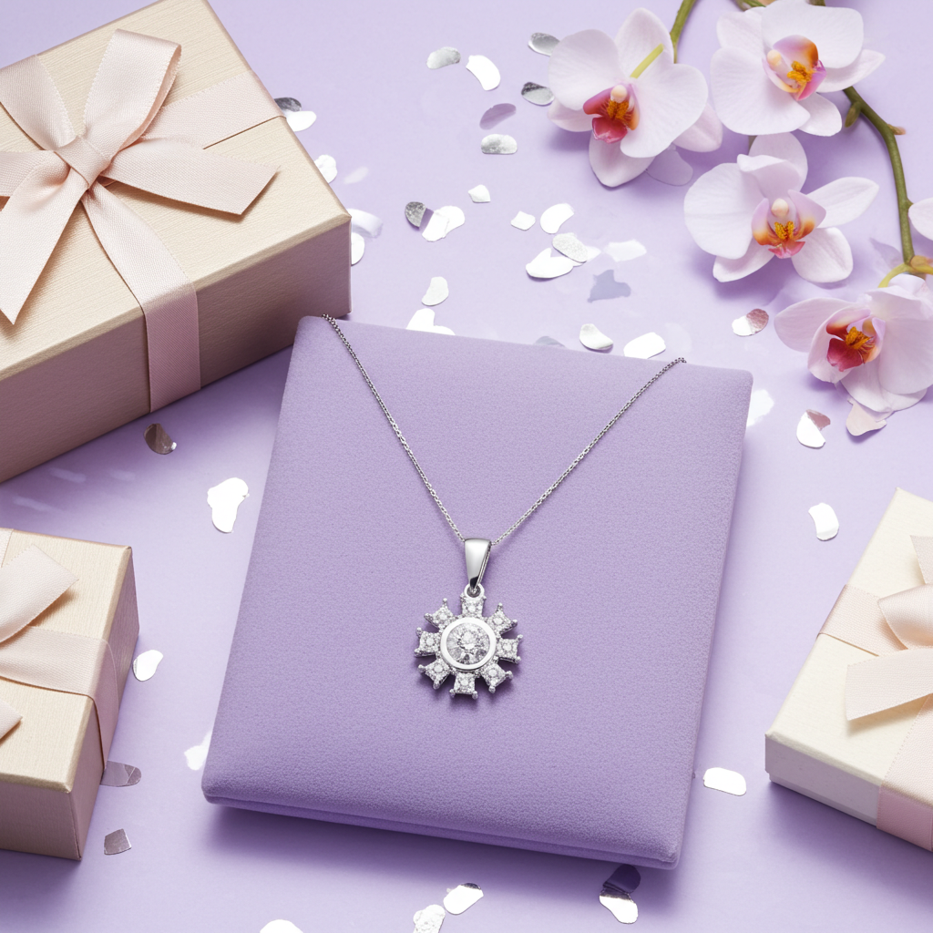 0.05 Carat Natural Diamond Necklace – Elegant Fine Jewelry Design