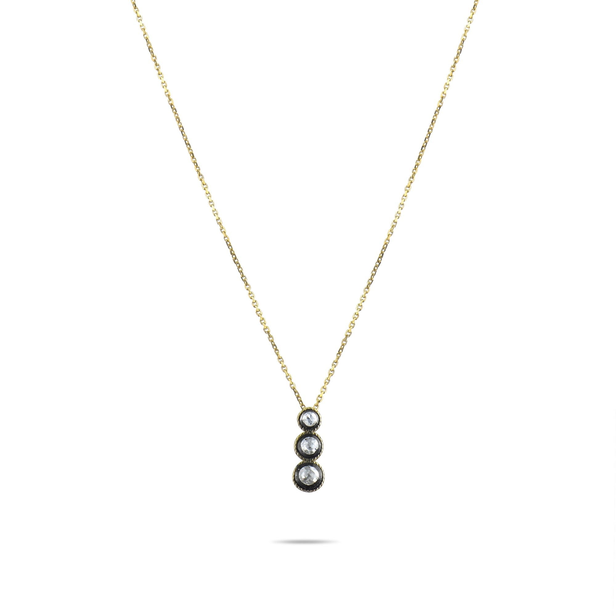 0.38 Carat Natural Diamond Necklace – Elegant Fine Jewelry Design - Gold Stone Diamond