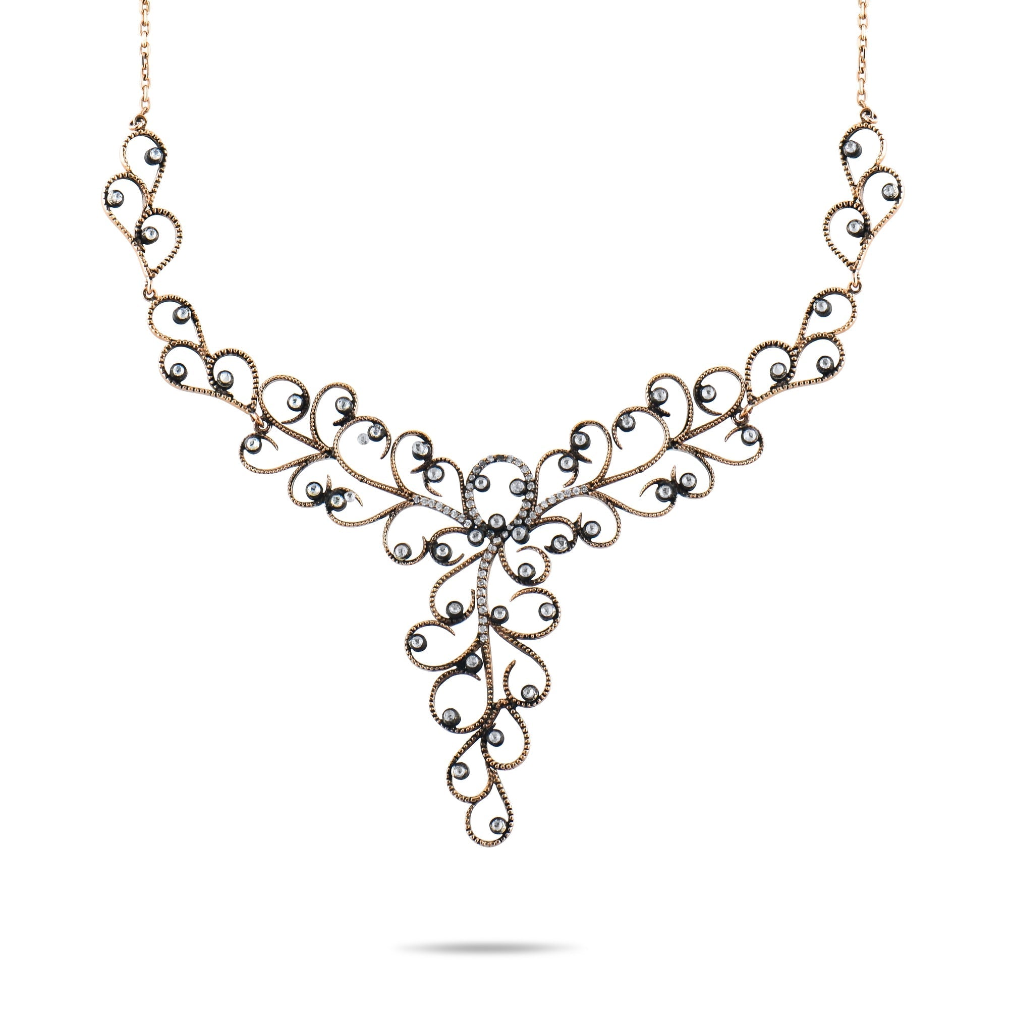 5.95 Carat Natural Diamond Necklace – Elegant Fine Jewelry Design - Gold Stone Diamond