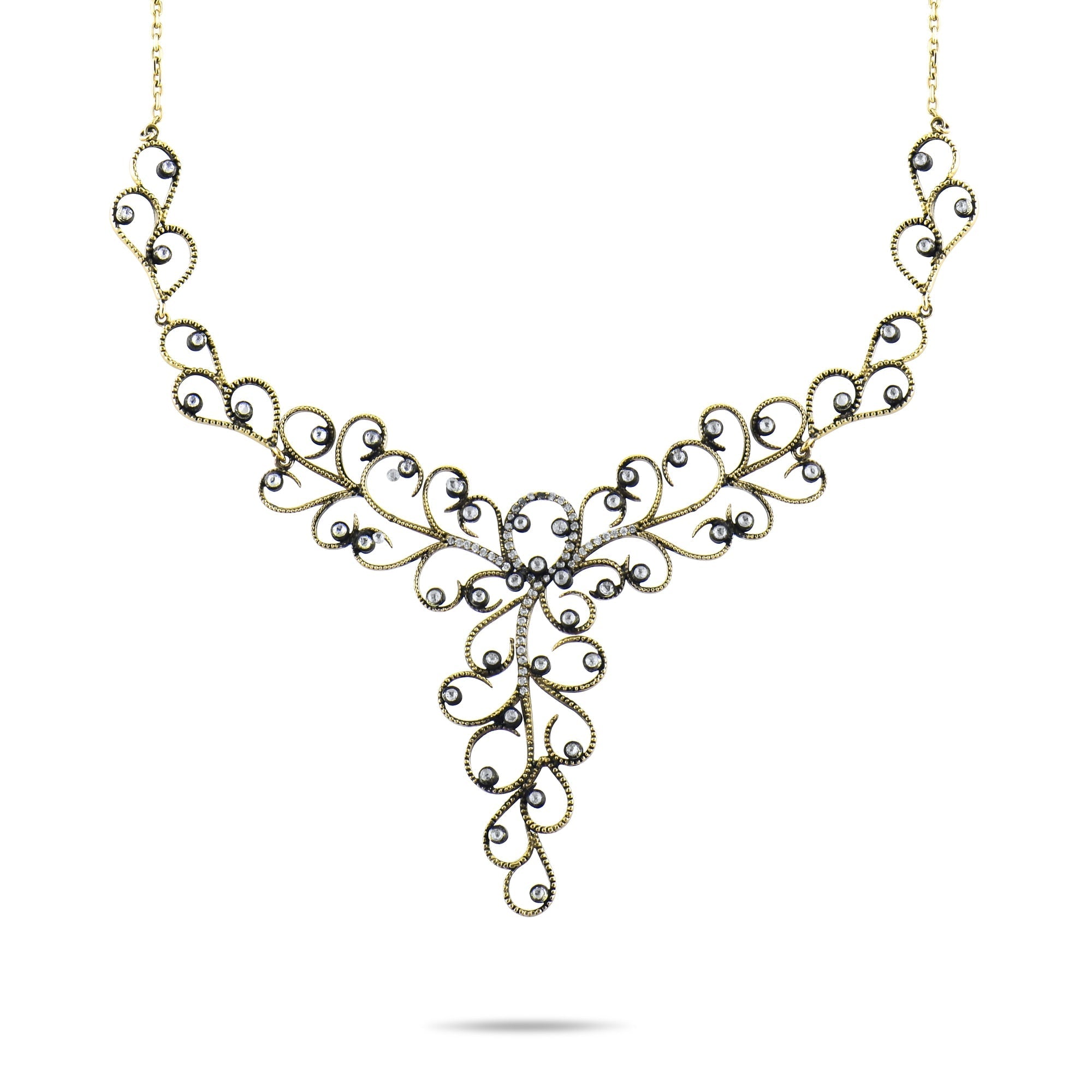 5.95 Carat Natural Diamond Necklace – Elegant Fine Jewelry Design - Gold Stone Diamond