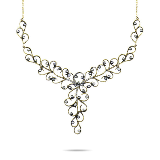 5.95 Carat Natural Diamond Necklace – Elegant Fine Jewelry Design - Gold Stone Diamond
