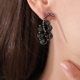 1.98 Carat Natural Diamond and Emerald Earrings – Fine Jewelry Design - Gold Stone Diamond