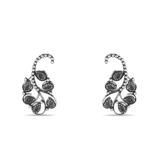 1.98 Carat Natural Diamond and Emerald Earrings – Fine Jewelry Design - Gold Stone Diamond