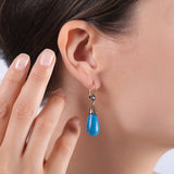 0.14 Carat Natural Diamond and Precious Gemstone Earrings – Fine Jewelry - Gold Stone Diamond