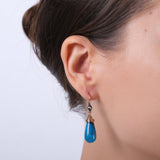 0.14 Carat Natural Diamond and Precious Gemstone Earrings – Fine Jewelry - Gold Stone Diamond