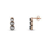 0.87 Carat Tria Diamond Earrings – Elegant Fine Jewelry Design - Gold Stone Diamond