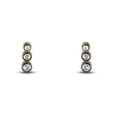 0.87 Carat Tria Diamond Earrings – Elegant Fine Jewelry Design - Gold Stone Diamond