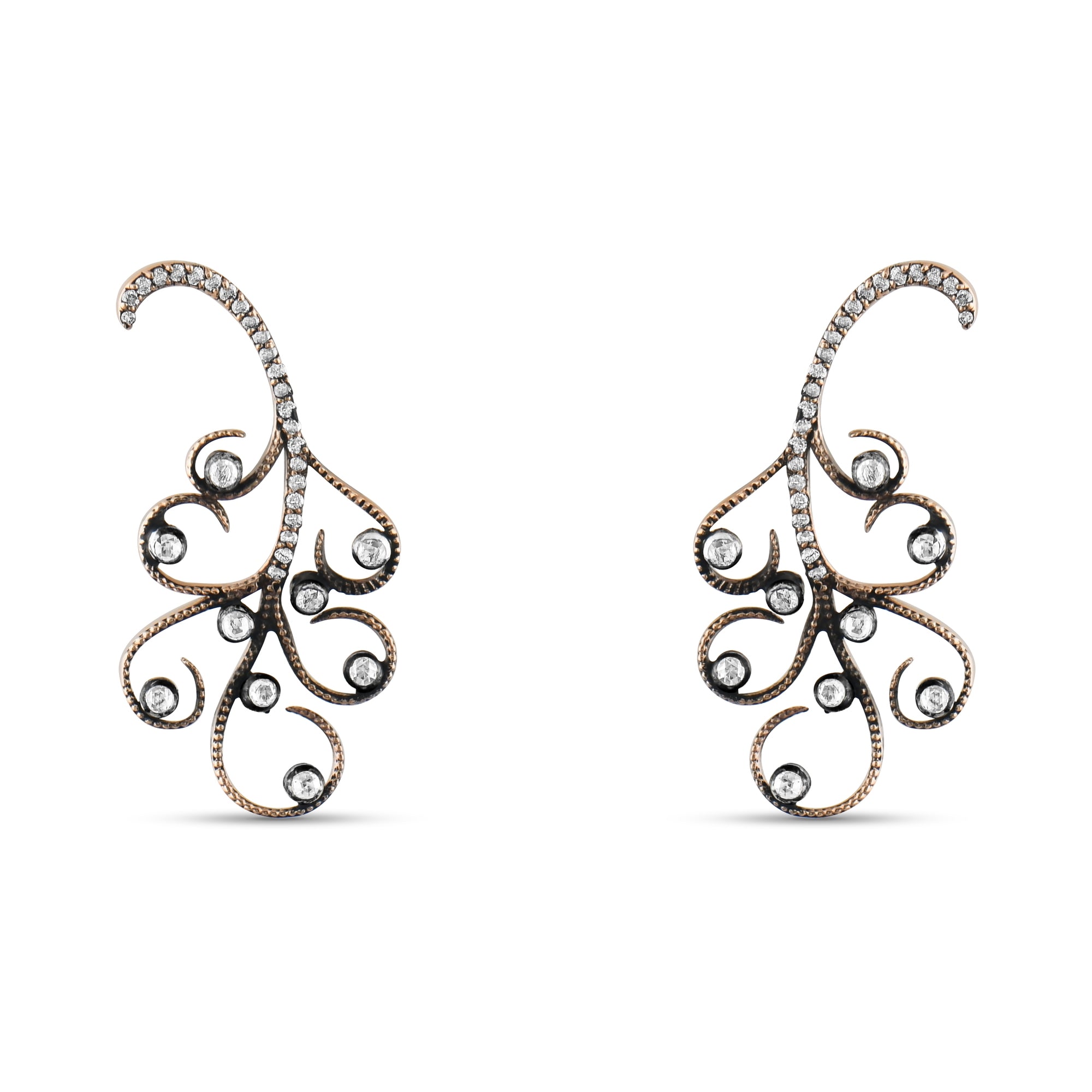 2.6 Carat Natural Diamond Earrings – Elegant Fine Jewelry Design - Gold Stone Diamond