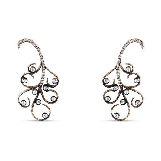 2.6 Carat Natural Diamond Earrings – Elegant Fine Jewelry Design - Gold Stone Diamond